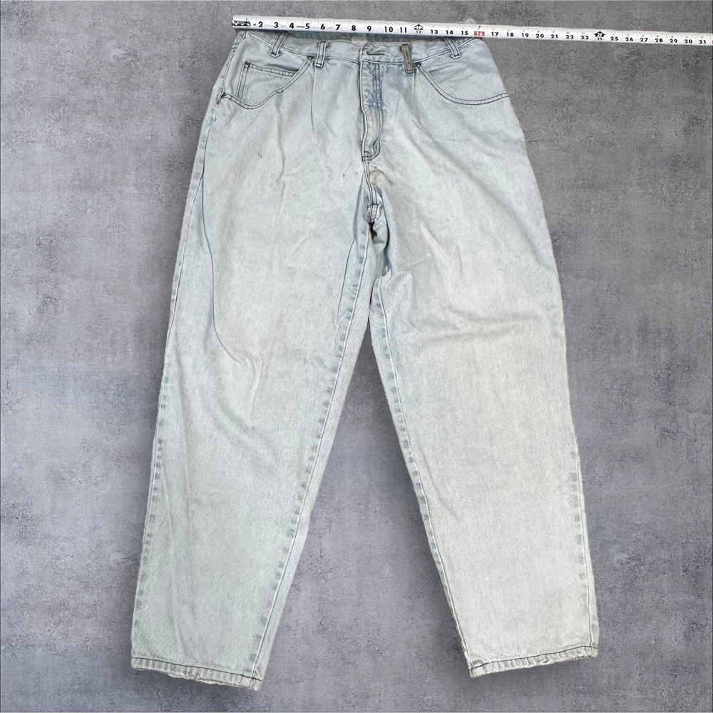 Distressed Vintage Levis High Waist Tapered Leg Mom Jeans Light Wash USA Made 16 - Picture 4 of 16